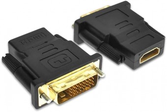 ADAPTADOR DVI MACHO P/ HDMI FEMEA PLUS CABLE