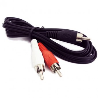 CABO DE AUDIO 1RCA MACHO P/ 2RCA MACHO 1.5M XALK X039