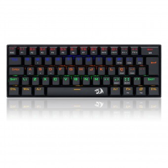 TECLADO USB GAMER MECANICO REDRAGON LAKSHIMI K606R SWITCH MARROM RGB PRETO