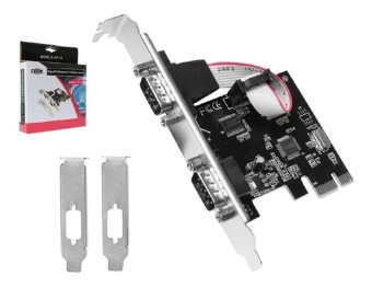 PLACA PCI-EX CONT. 2P SERIAL DEX DP-19 LOW PROFILE