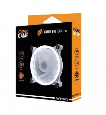 COOLER FAN OEX 120X120X25MM F50 32LEDS BRANCO