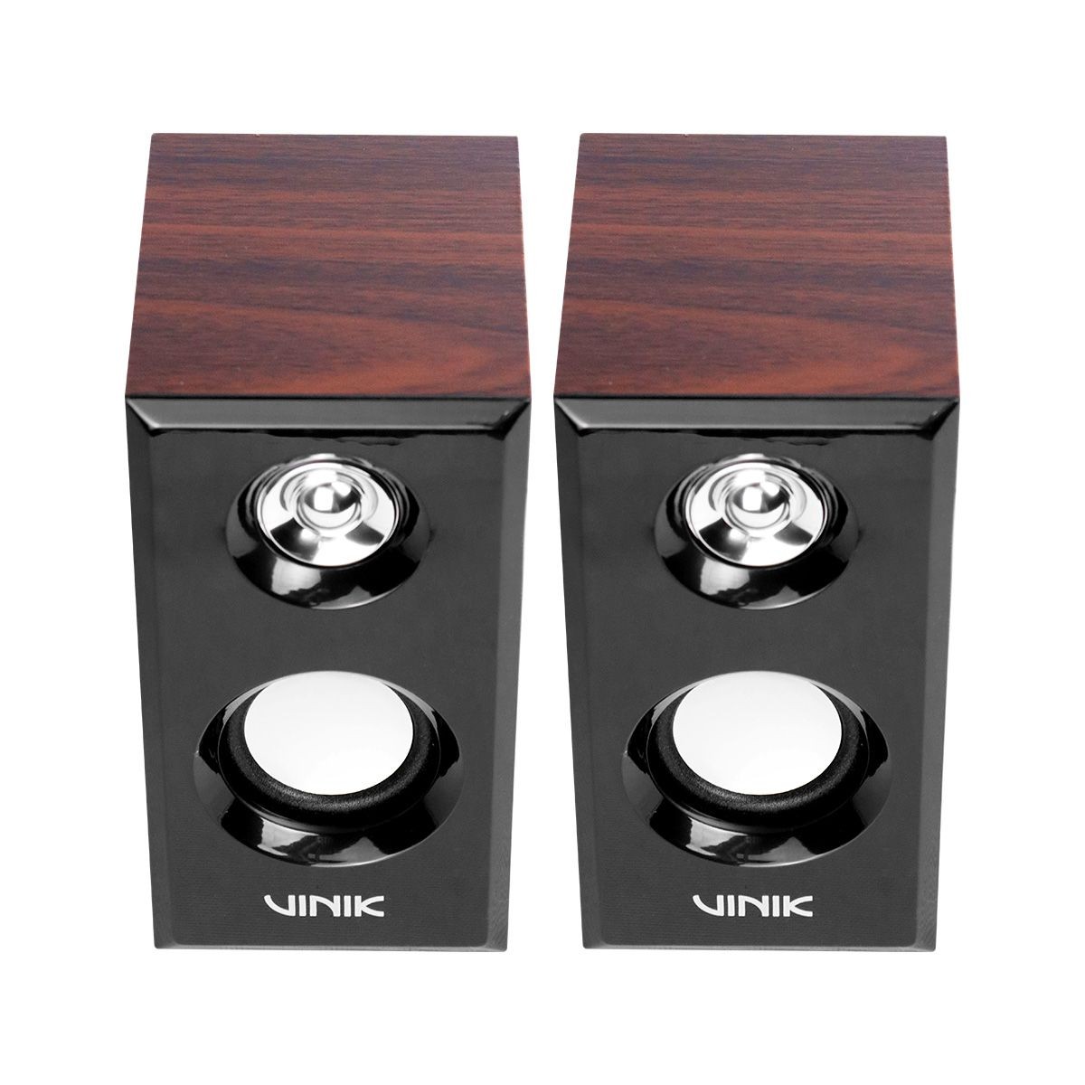 CAIXA DE SOM USB VINIK 6W RMS WOOD WD6W PRETO