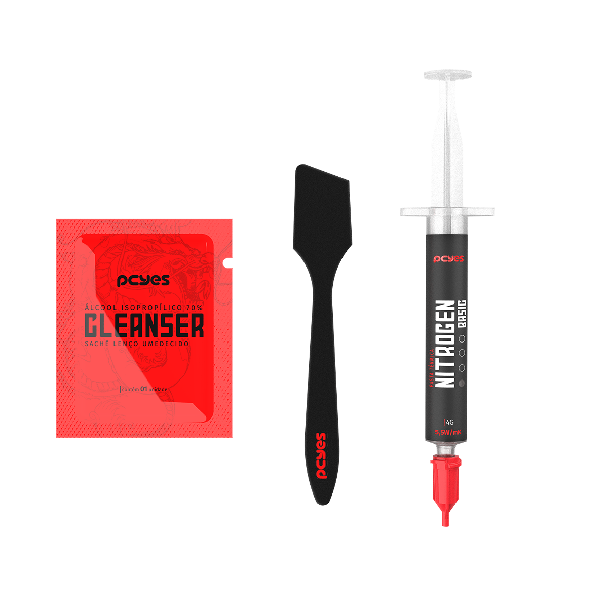 PASTA TERMICA 4G PCEYS NITROGEN BASIC BISNAGA 5,5W/MK PRATA