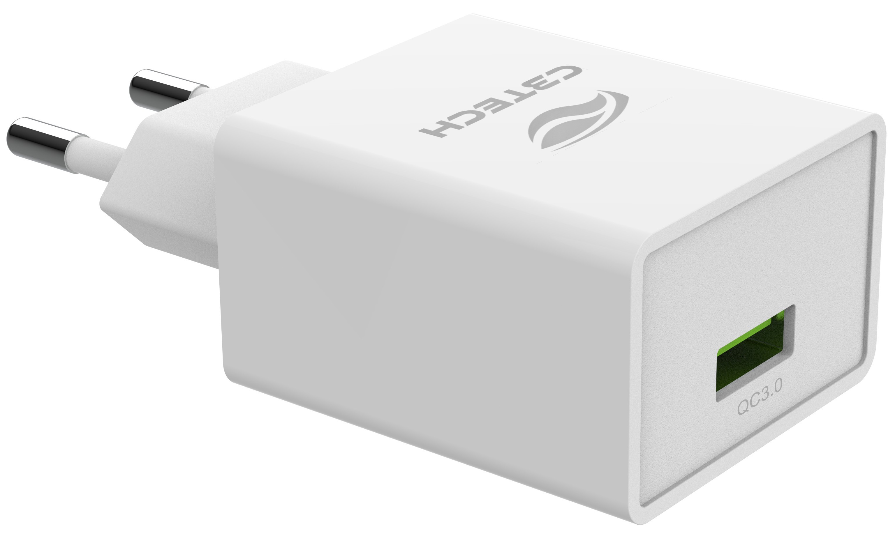 CARREGADOR DE TOMADA USB 18W C3TECH UC-Q100WH BRANCO