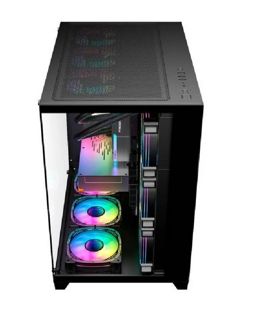 GABINETE ATX S/ FONTE GAMER KEMEX AQUARIO GHOST SHARK CG-02J1 PRETO