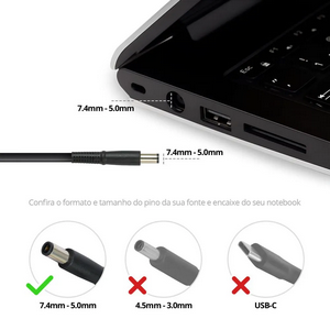 CARREGADOR P/ NOTEBOOK DELL ALIENWARE/PRECISION 19.5V 9.23A 180W P.AGULHA 7.4MM X 5.0MM BESTBATTERY