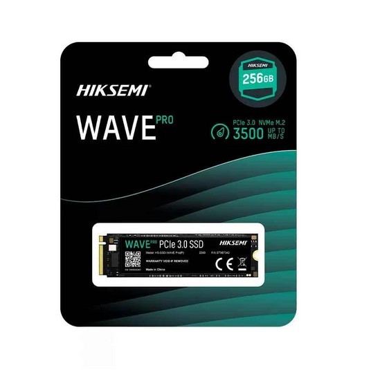 HD SSD 256GB HIKSEMI WAVE M.2 2280 NVME PCI-EX 3.0 2280MB/S LEIT. 1800MB/S GRAV.