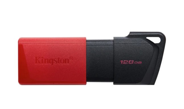 PEN DRIVE 128GB KINGSTON DATATRAVELER EXODIA 1 USB 3.2 PRETO/VERMELHO
