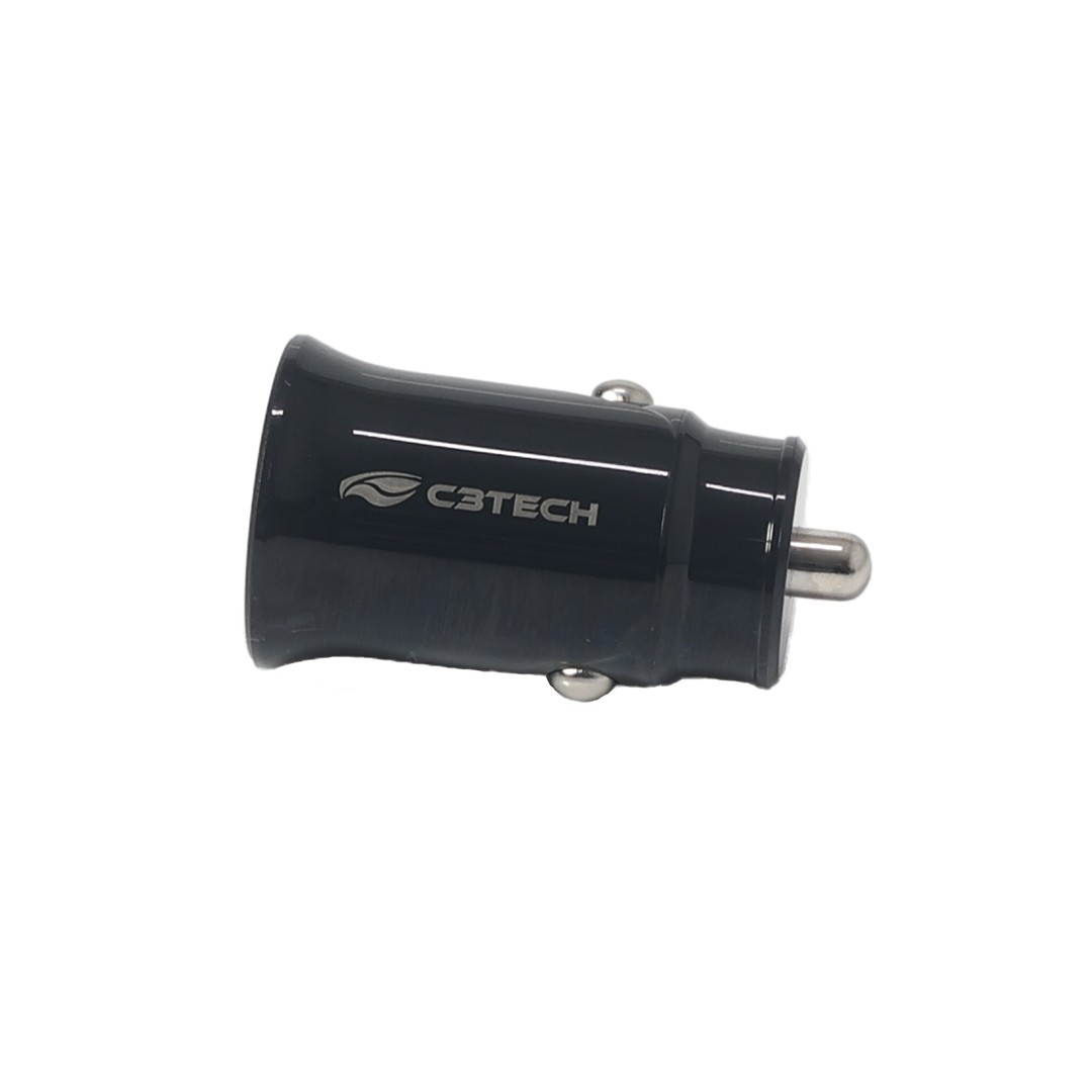 CARREGADOR VEICULAR 2 USB ADAPTADOR 12V C3TECH UCV-20BKX PRETO