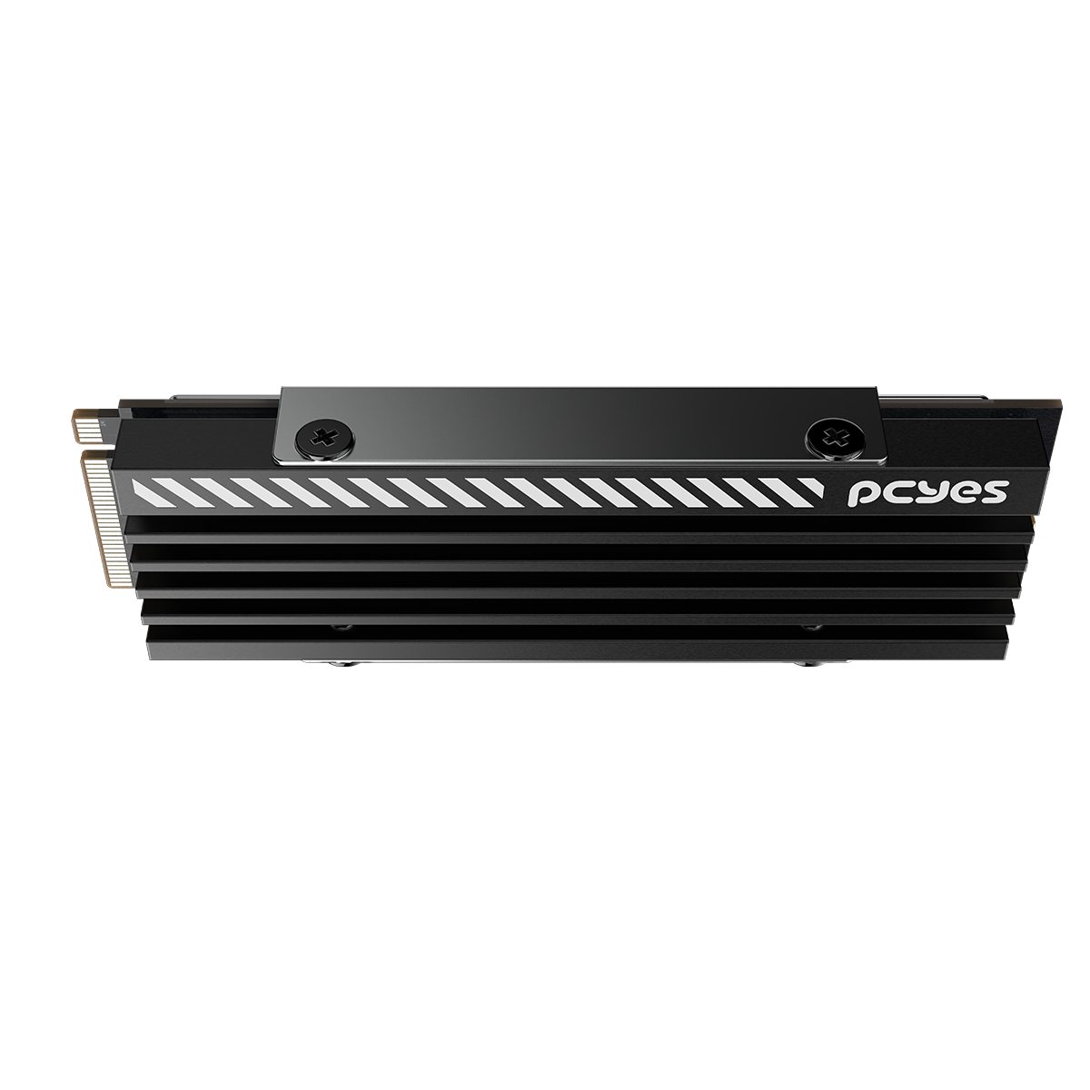 DISSIPADOR C/ THERMAL PAD DUPLO PCYES HEAT SHIELD SSD M.2 NVME 2280 PRETO