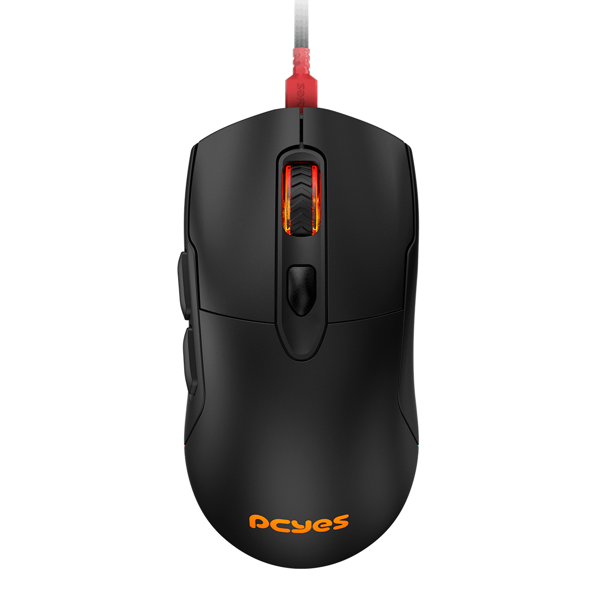 MOUSE USB GAMER PCYES MALUS BLACK VULCAN 6 BOTOES RGB PRETO