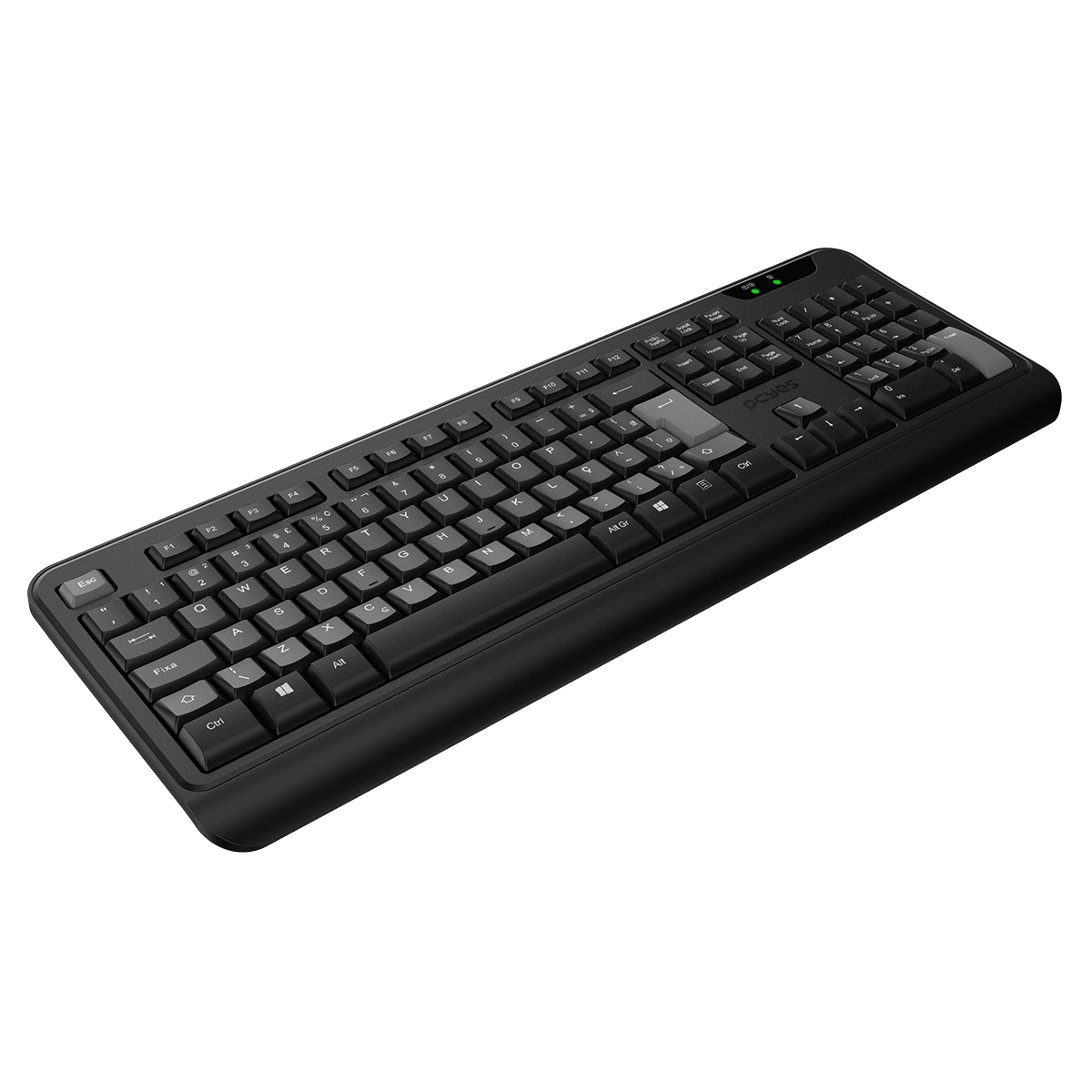 TECLADO SEM FIO PCYES COMFORT PRETO