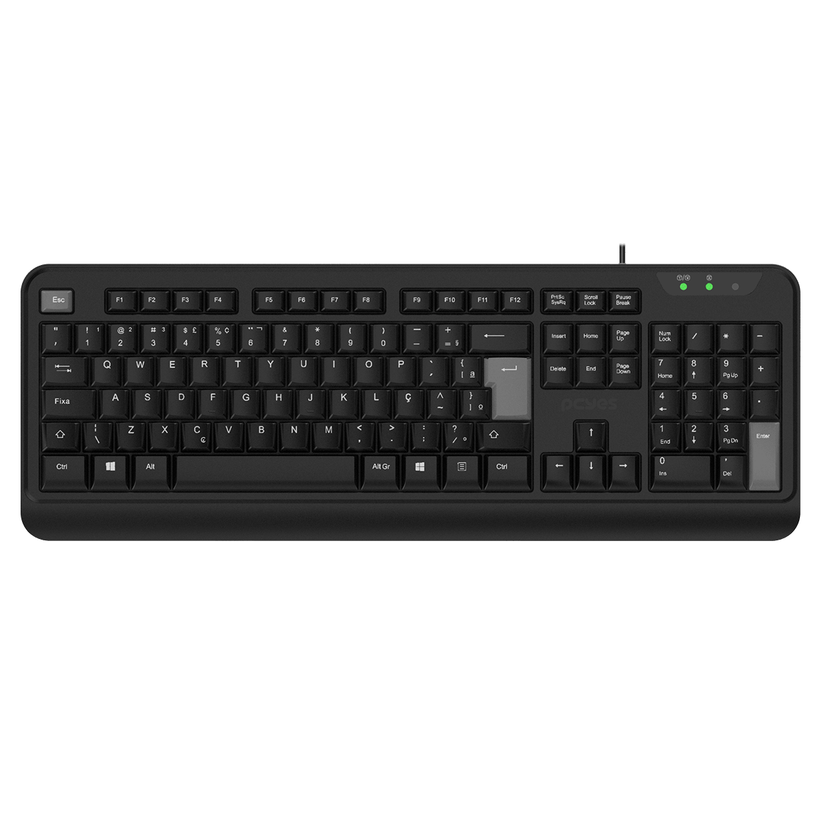 TECLADO USB PCYES COMFORT PRETO