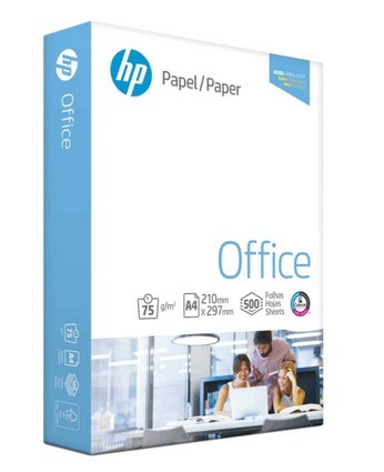 PAPEL HP A4 210X297MM PACOTE C/ 500 FOLHAS 75G/M2