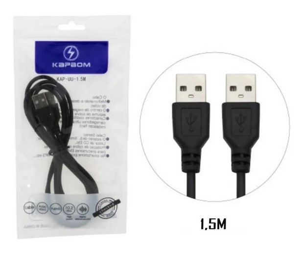 CABO USB MACHO P/ USB MACHO KAPBOM KAP-UU 1.5M