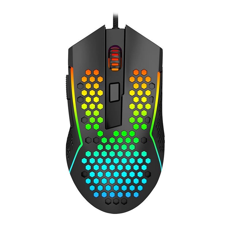 MOUSE USB GAMER REDRAGON REAPING 12400DPI 6 BOTOES RGB PRETO