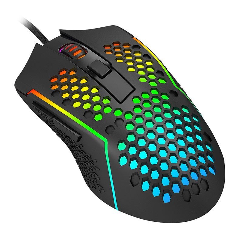 MOUSE USB GAMER REDRAGON REAPING 12400DPI 6 BOTOES RGB PRETO