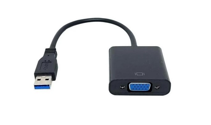 ADAPTADOR USB 3.0 MACHO P/ VGA FEMEA PLUS CABLE