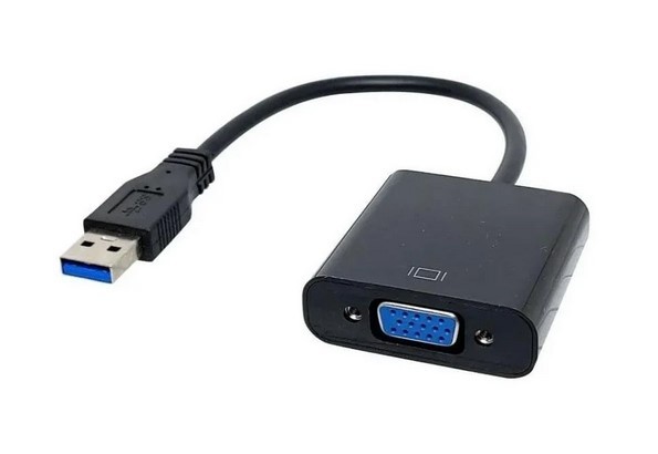 ADAPTADOR USB 3.0 MACHO P/ VGA FEMEA PLUS CABLE
