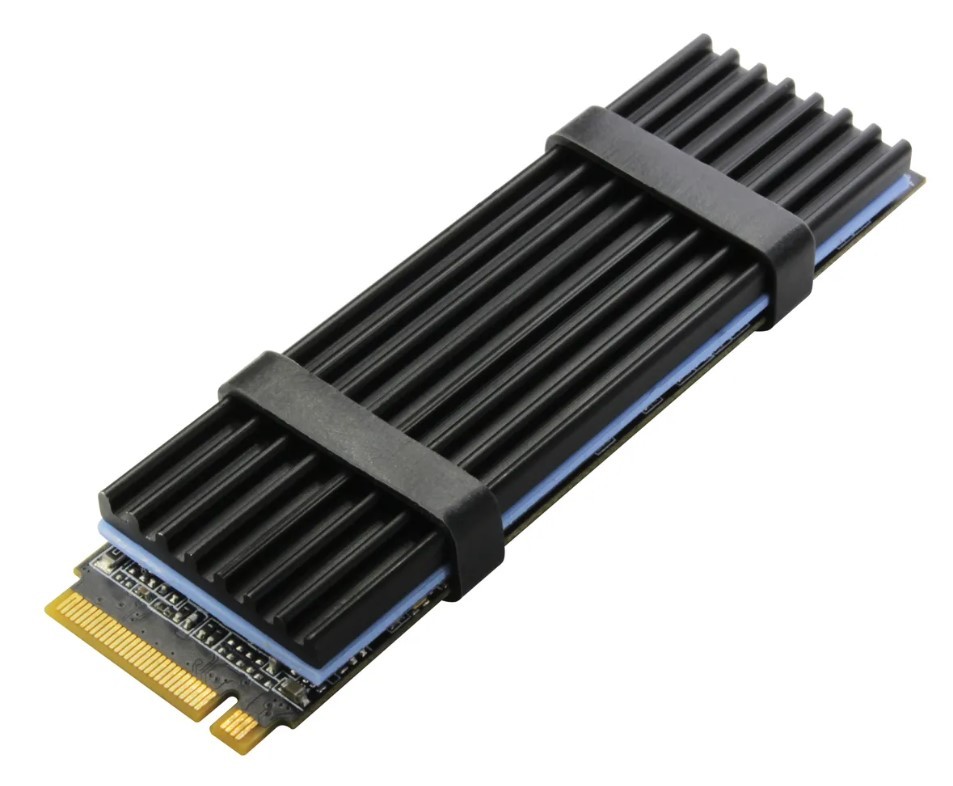 DISSIPADOR C/ THERMAL PAD SSD M.2 NVME 2280 PRETO