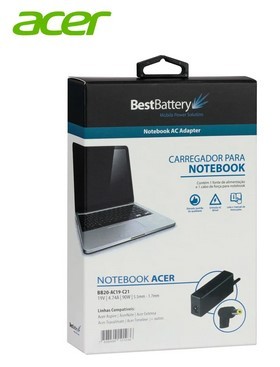 CARREGADOR P/ NOTEBOOK ACER 19V - 4.74A 90W 5.5MM - 1.7MM BEST BATTERY