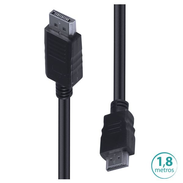 CABO DISPLAYPORT P/ HDMI M 1.8M VINIK