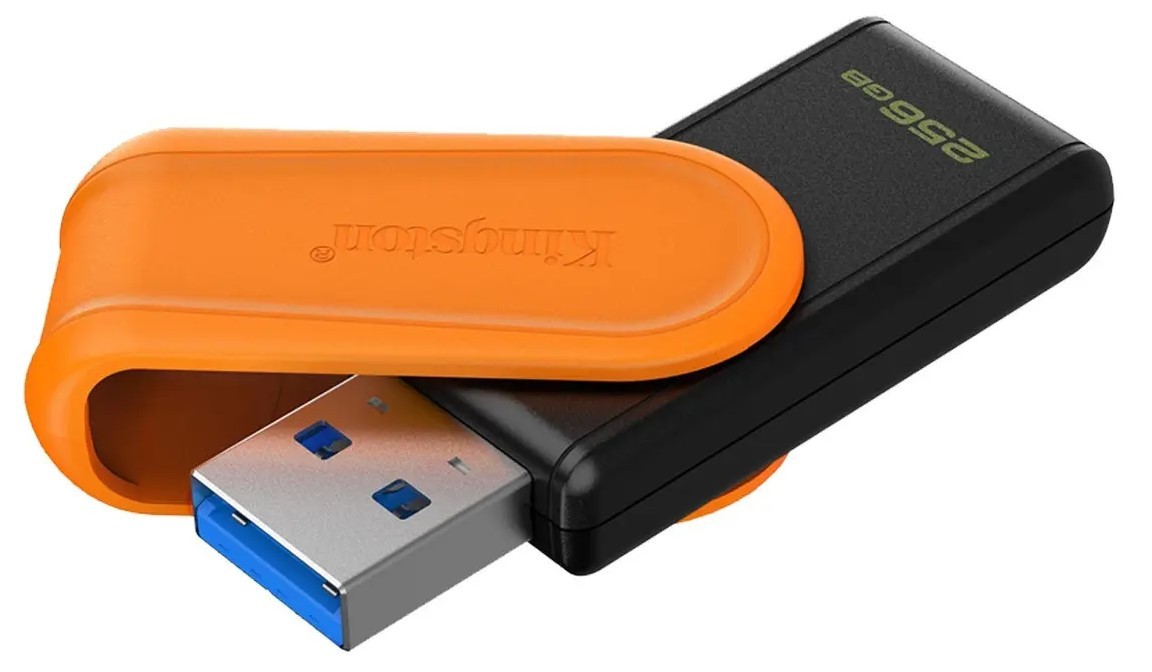 PEN DRIVE 256GB KINGSTON DATATRAVELER EXODIA S USB 3.2 PTO/LARANJA