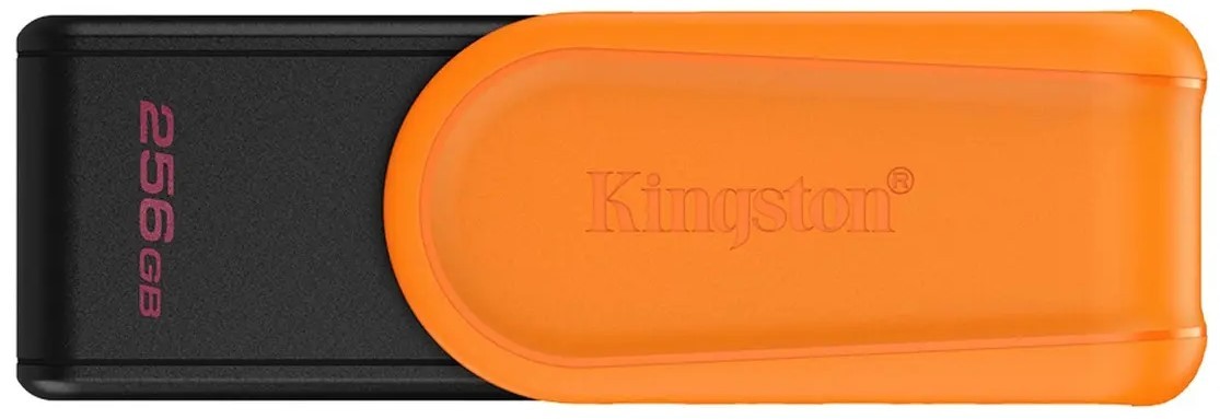 PEN DRIVE 256GB KINGSTON DATATRAVELER EXODIA S USB 3.2 PTO/LARANJA