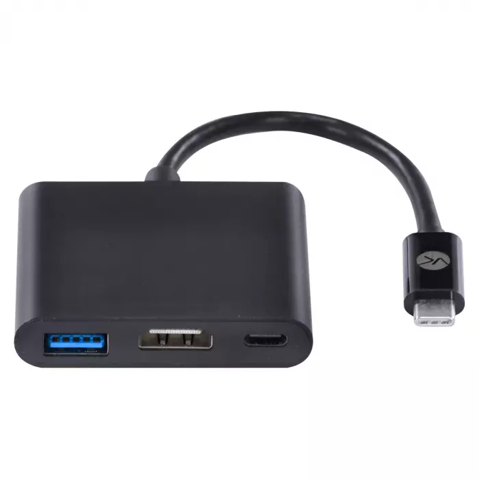 ADAPTADOR TIPO C MACHO P/ TIPO C FEMEA / USB 3.O / HDMI 4K VINIK  HCHUC-20 PRETO