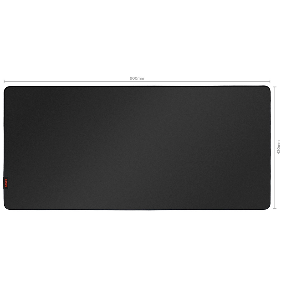 MOUSE PAD GAMER PCYES EXTENDED COLORS 900 X 420MM PRETO