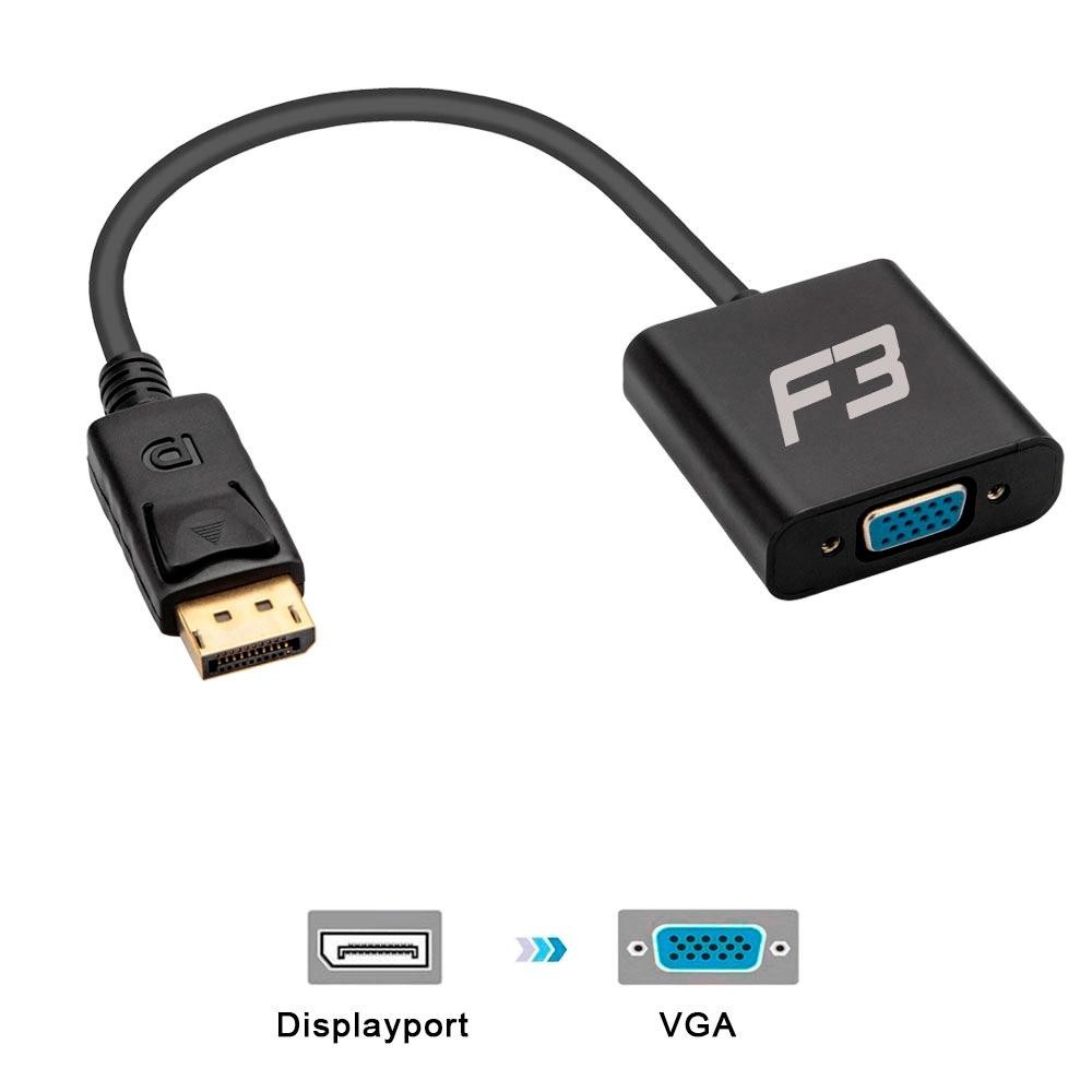 ADAPTADOR DISPLAYPORT MACHO X VGA FEMEA F3 JC-CB-DVGA | Supertec ...